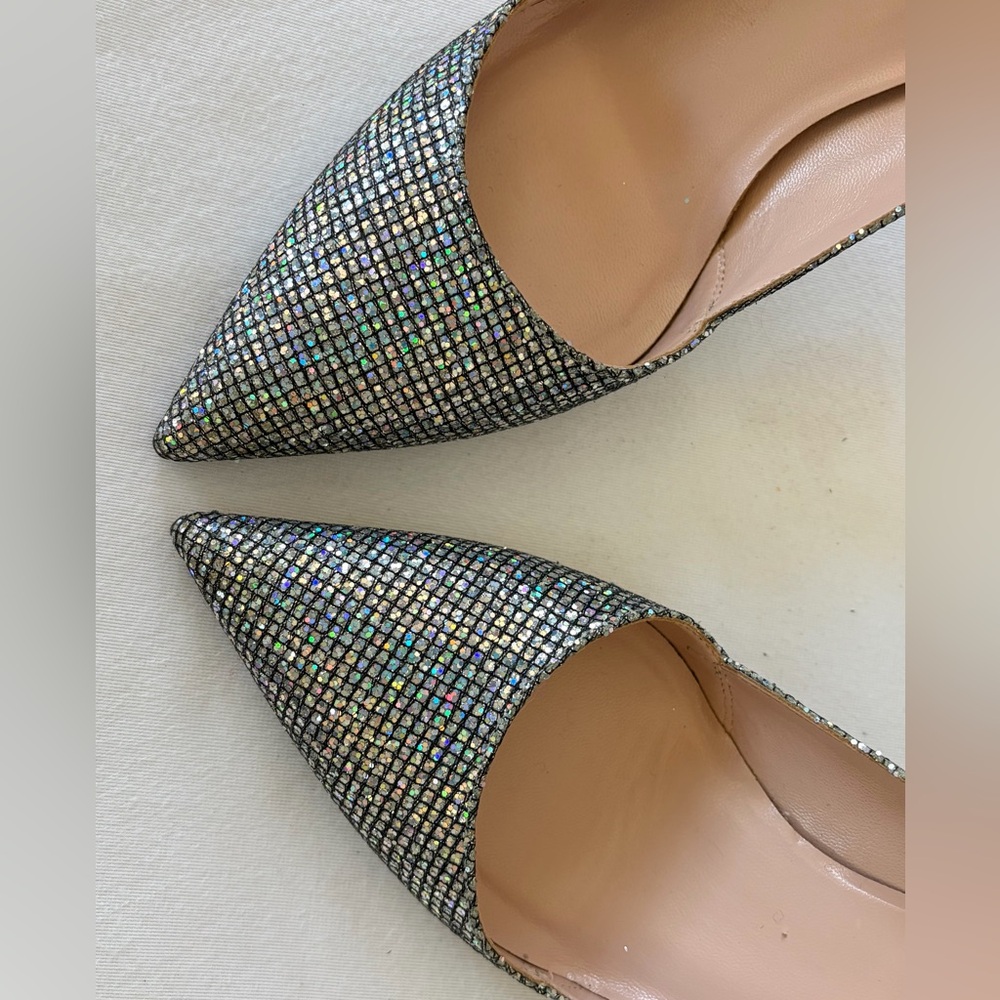 🚫sold🚫SJP Sarah Jessica Parker NWOB Nirvana Scintillate Pumps,silver, 37.5 - Picture 8 of 12